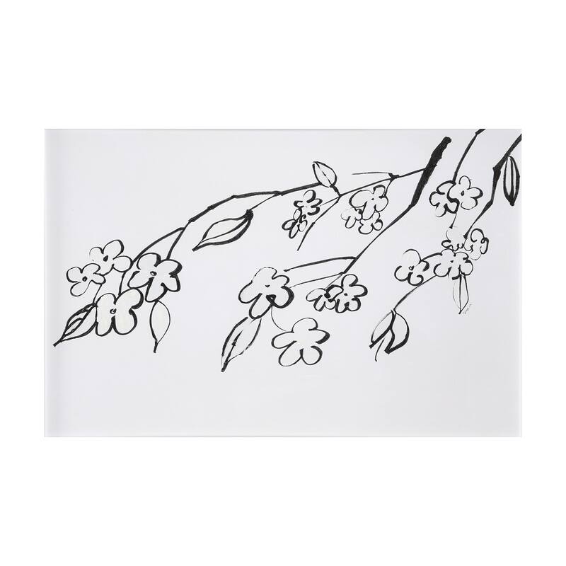 Blossoming Cherry Branch (45 x 30) Canvas Art Print - Small