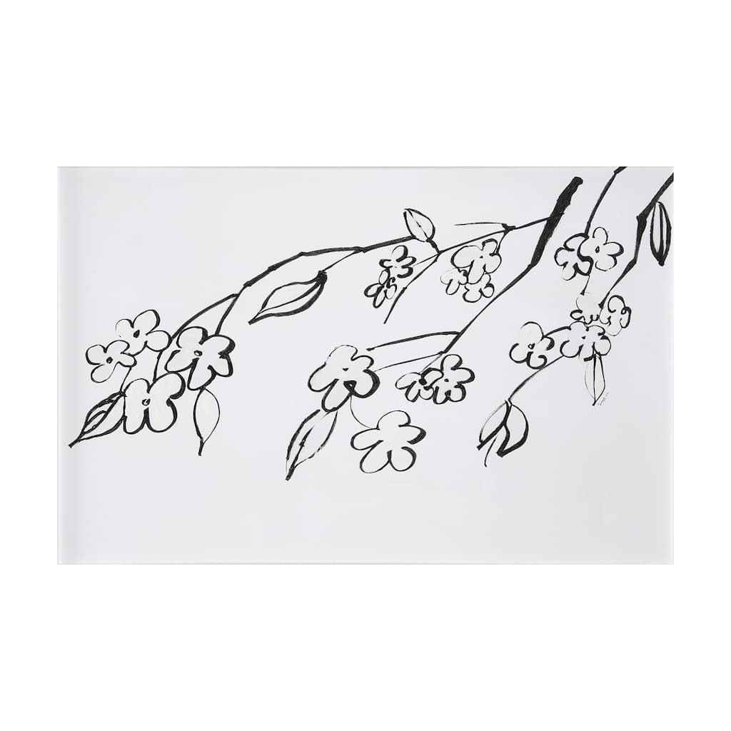 Blossoming Cherry Branch (45 x 30) Canvas Art Print