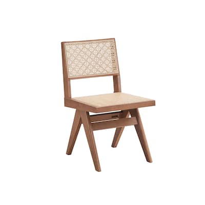 Velentina Rattan & Natural Finish Side Chair (Excluding the table)