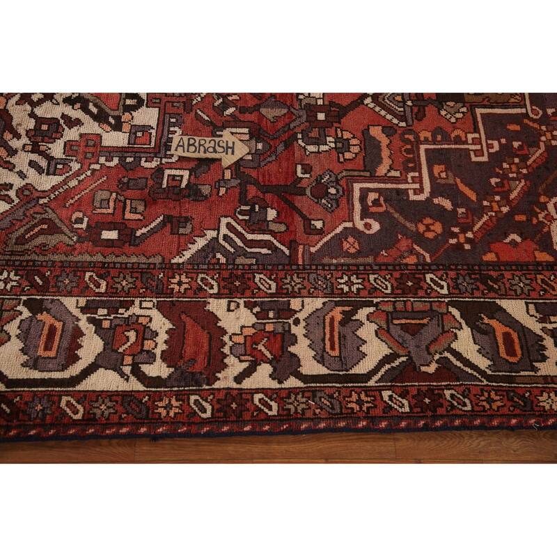 Geometric Bakhtiari Persian Vintage Area Rug Handmade Wool Carpet - 6'8"x 10'6"