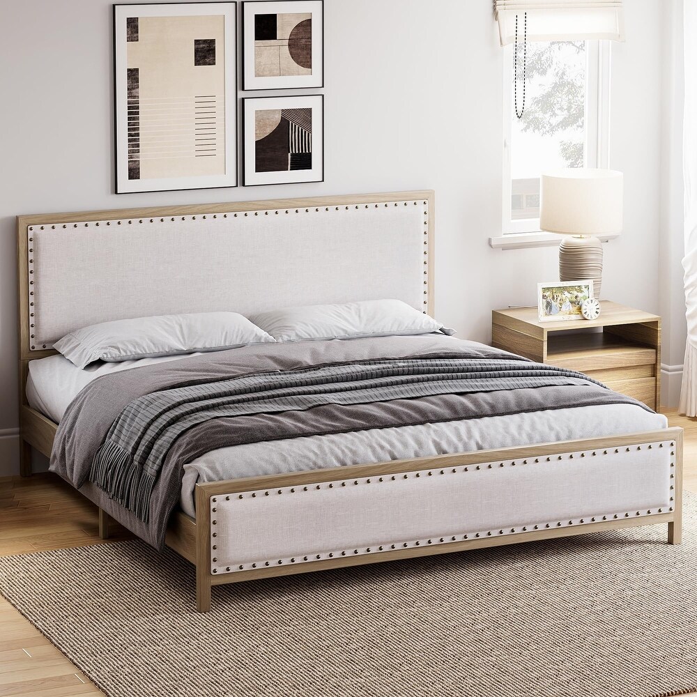 Aguirre upholstered low profile standard bed top
