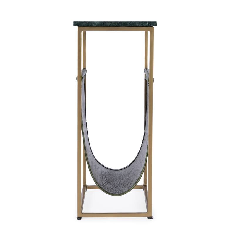 Butler Koler Marble & Leather Magazine Table