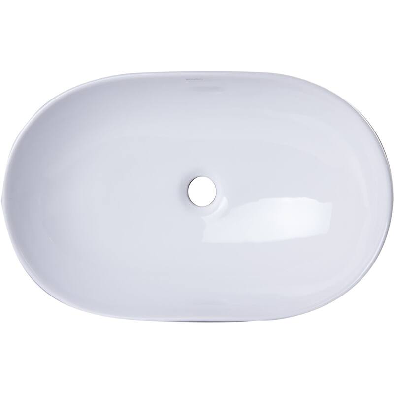 Eago 22-7/8" Ceramic Vessel Bathroom Sink - Less Overflow