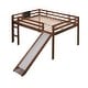 preview thumbnail 4 of 12, Full Size All-in-One Wood Loft Bed w/ Slide, Stair & Chalkboard Creative Platform Bed Frame for Kids, Teens, Girls, Boys, Walnut