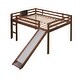 preview thumbnail 4 of 12, Full Size Loft Bed With Slide,Stair and Chalkboard for Home