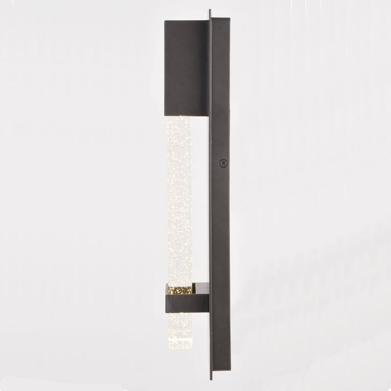 Wabash Aluminum 1 Light LED Gray Contemporary Outdoor Wall Light with Clear Glass - 4.75-in W x 13.75-in H x 2.5-in D