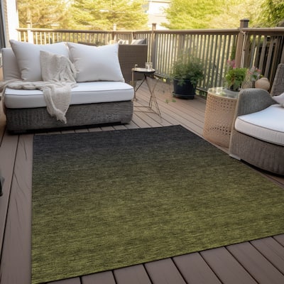 Machine Washable Indoor/ Outdoor Chantille Ombre Solid Rug