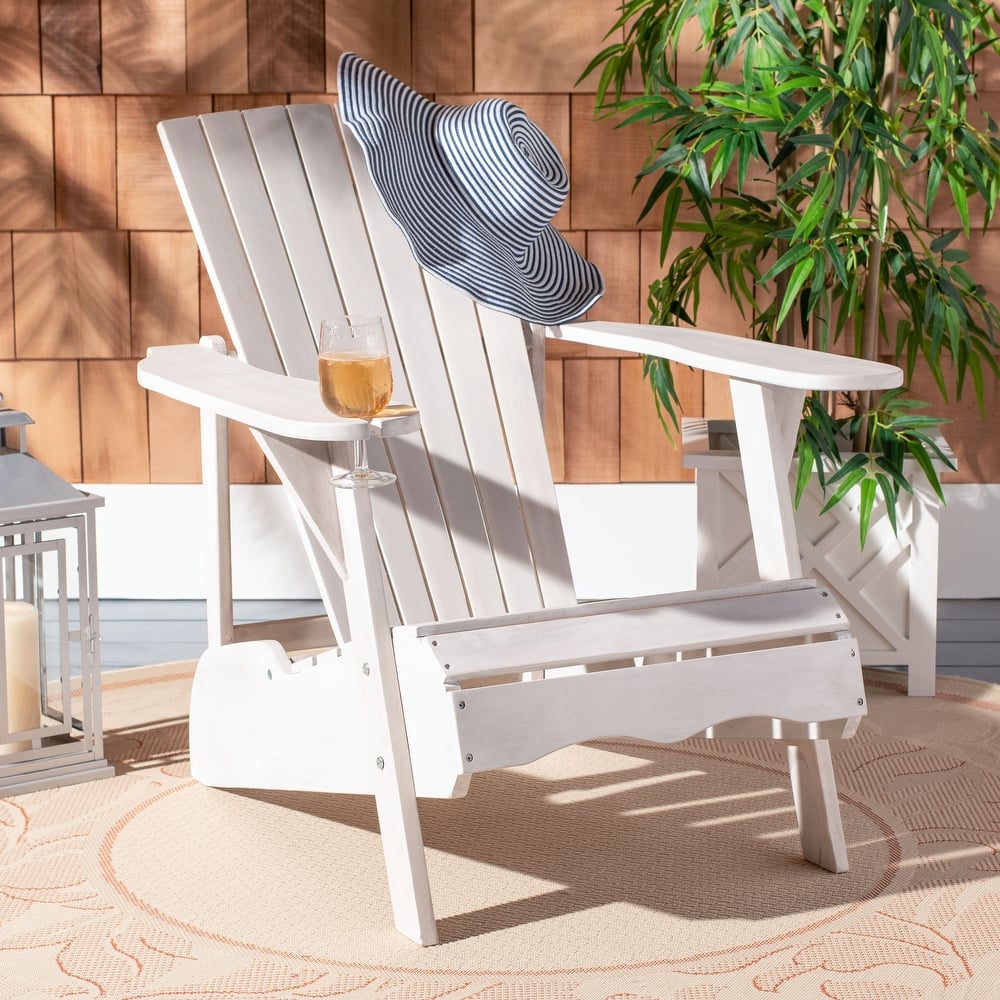 SAFAVIEH Outdoor Filipina Acacia Wood Adirondack Chair - 30W x 32D x 37H
