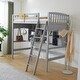 preview thumbnail 17 of 32, Loft Bed With Shelf With Desk Inclined Ladder Twin Wooden Bed Pine Particle Board