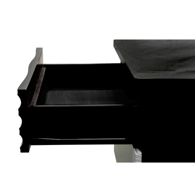 Best Master Furniture 2 Drawer Black/Zebra Grey Nightstand