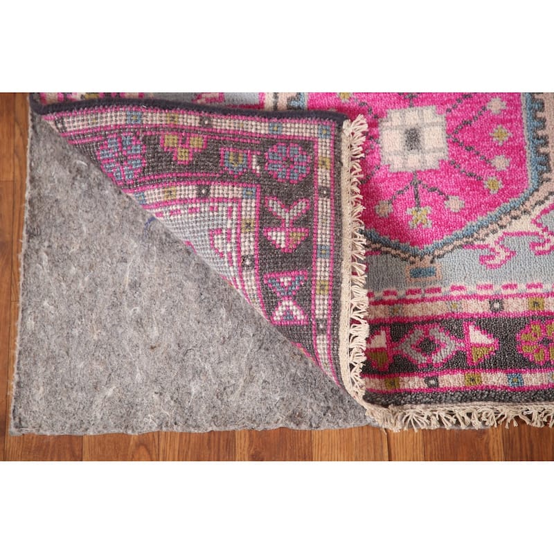 Geometric Kazak Accent Rug Handmade Wool Carpet - 2'11"x 4'11"