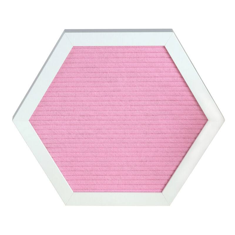 Melannco MDF Pink Hexagon Letter Board, 13X11 Inch