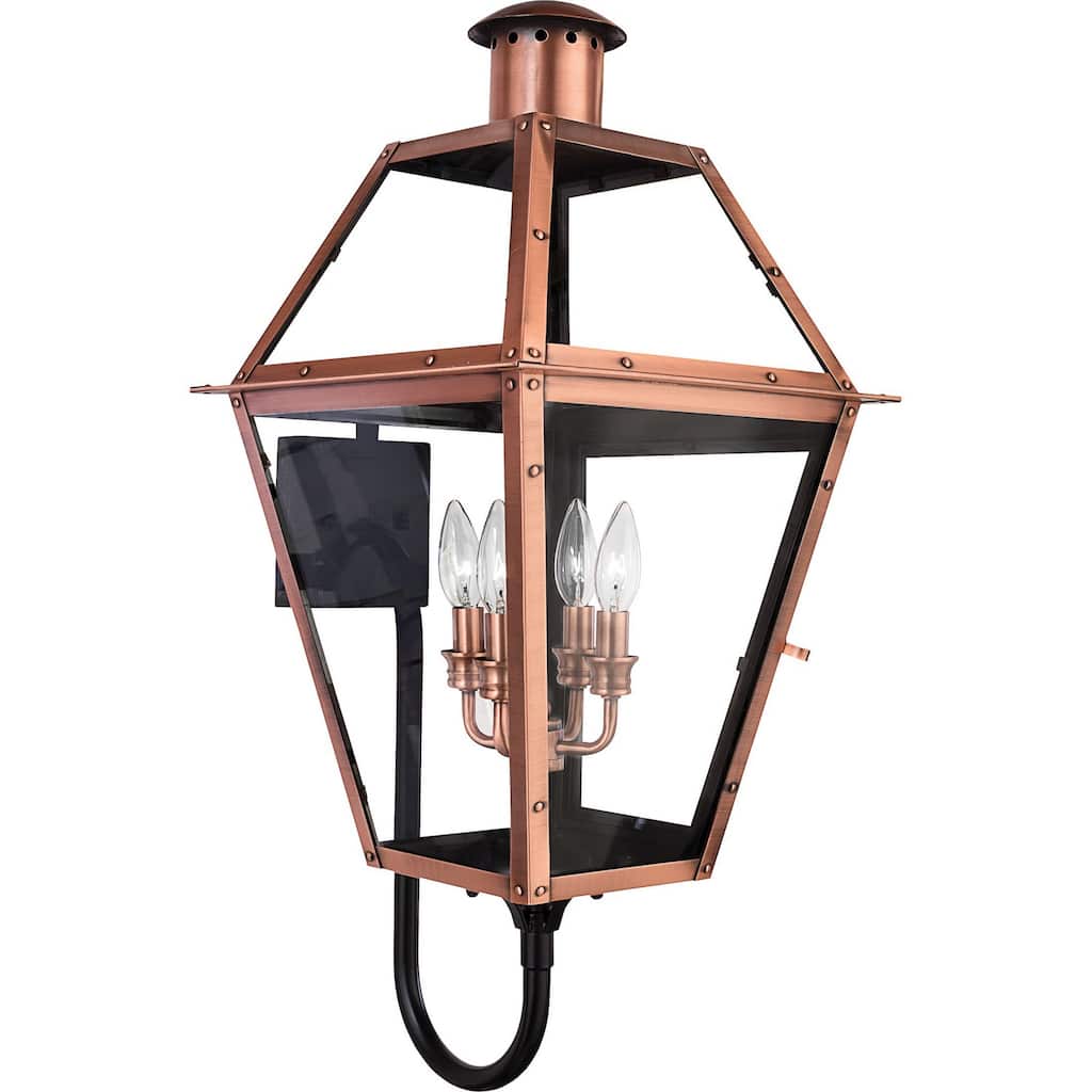Rue De Royal 4-Light Outdoor Wall Lantern in Aged Copper