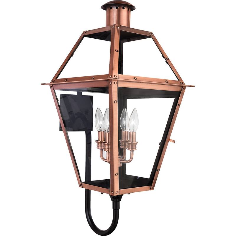 Rue De Royal 4-Light Outdoor Wall Lantern in Aged Copper