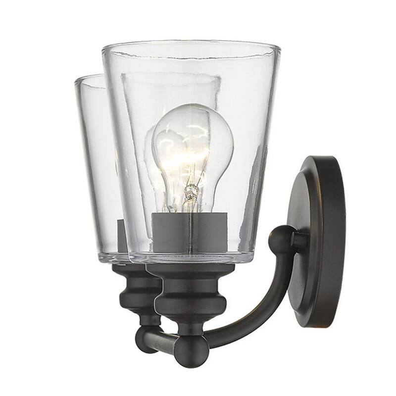 Modern Clear Glass Shade Wall Sconce with Swing Arm for Home Lighting