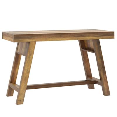 55.1-Inch Bar Table, Rectangular Commercial Bar Unit with Trestle Legs