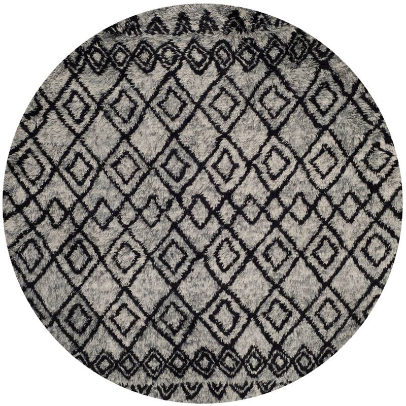 SAFAVIEH Handmade Casablanca Shag Ziyba Tribal Wool Rug