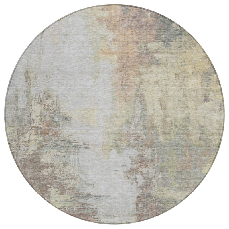 HomeRoots Abstract Transitional Rectangle Outdoor Rug