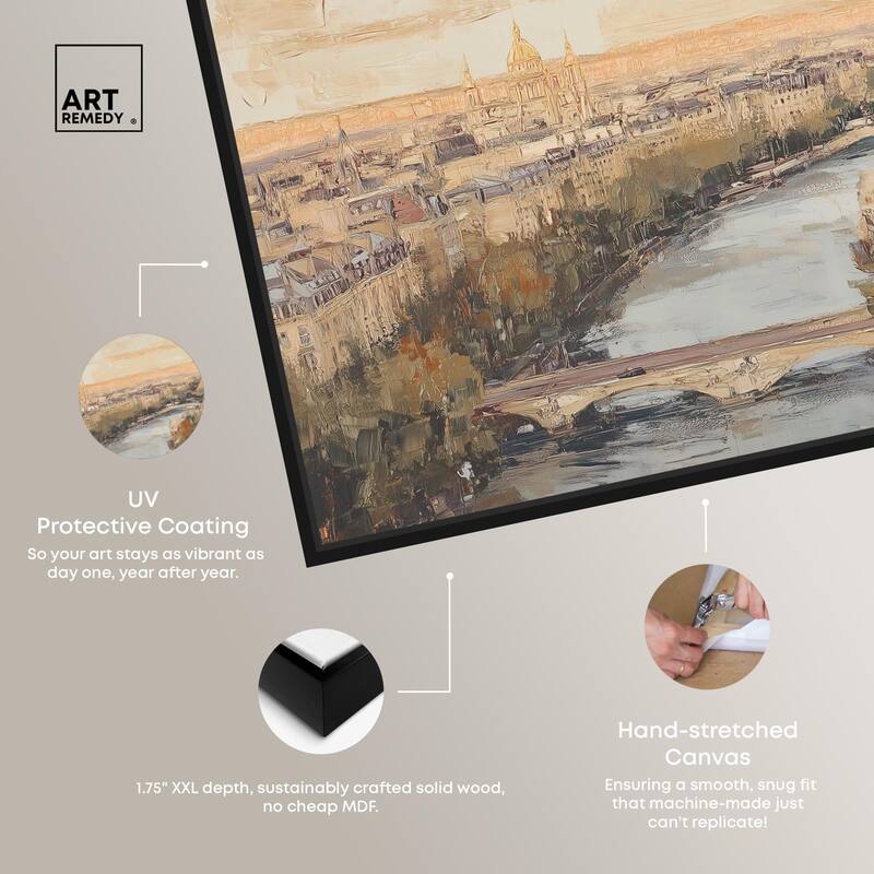 Sunrise Paris Canvas by Art Remedy