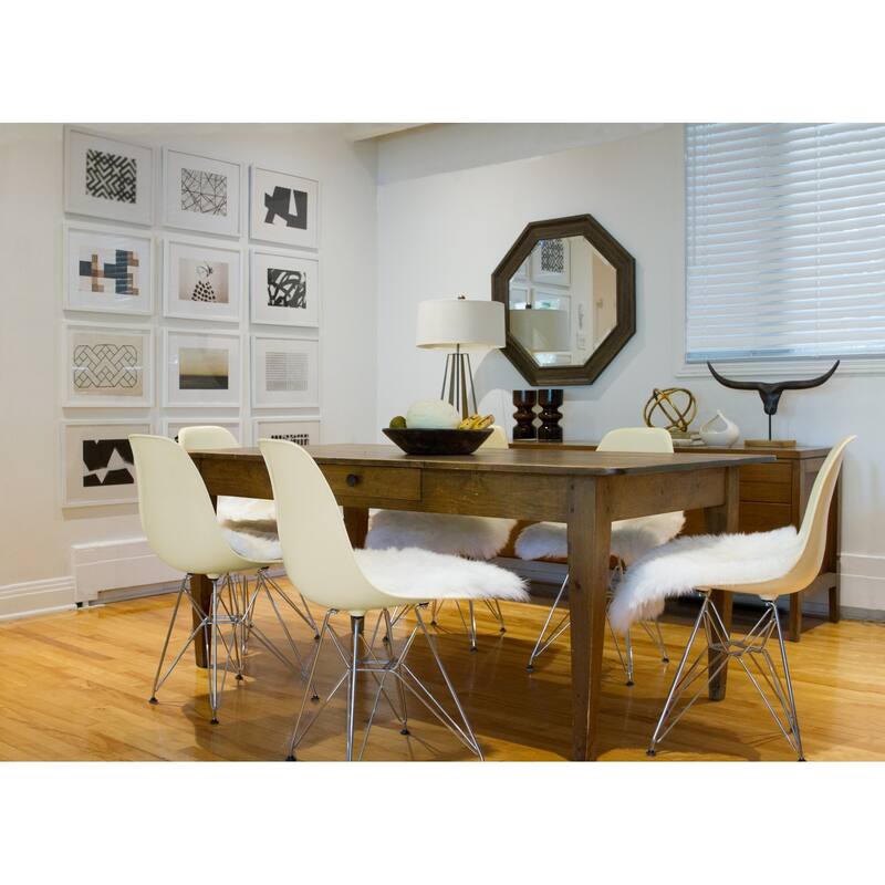 White Natural Sheepskin Chair Seat Cover