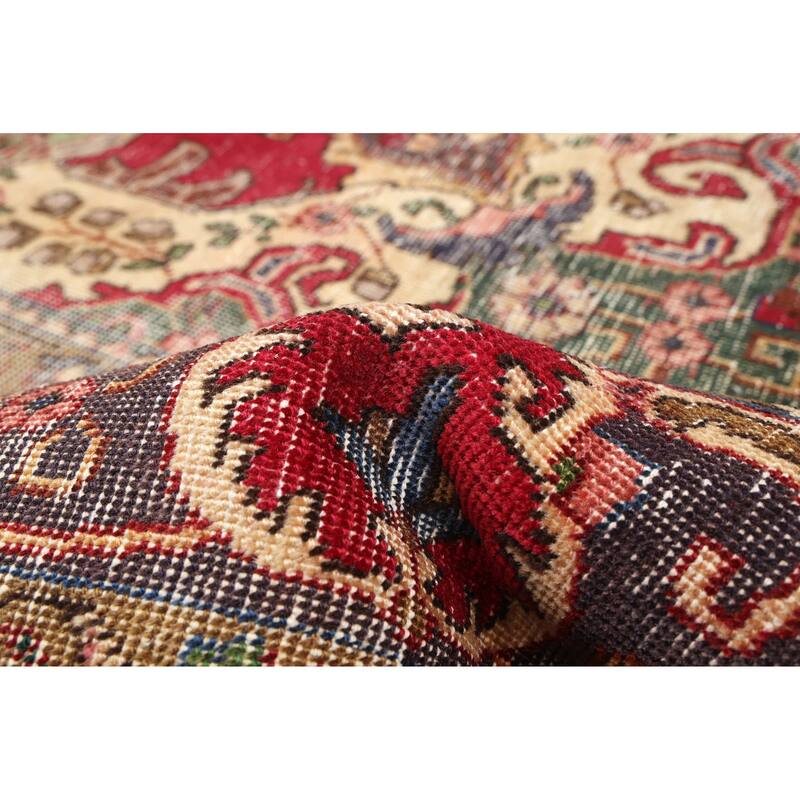 ECARPETGALLERY Hand-knotted Antalya Vintage Red Wool Rug - 9'6 x 12'8