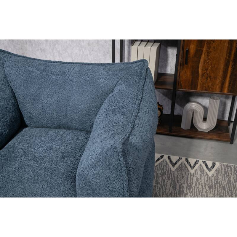 GDFStudio - COOLMORE Boucle Bean Bag Chair with Memory Foam Filling for Ultimate Comfort
