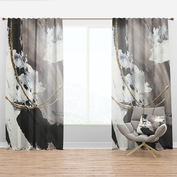 Designart 'Glam Painted Arcs II' Modern Curtain Panel. Opens flyout.