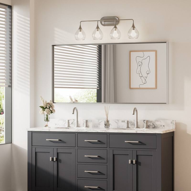 Keonjinn Aluminum Framed Wall Mount Bathroom Vanity Mirror
