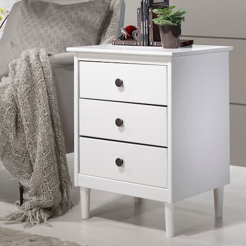 Taylor & Olive Bullrushes 3-drawer Solid Wood Nightstand
