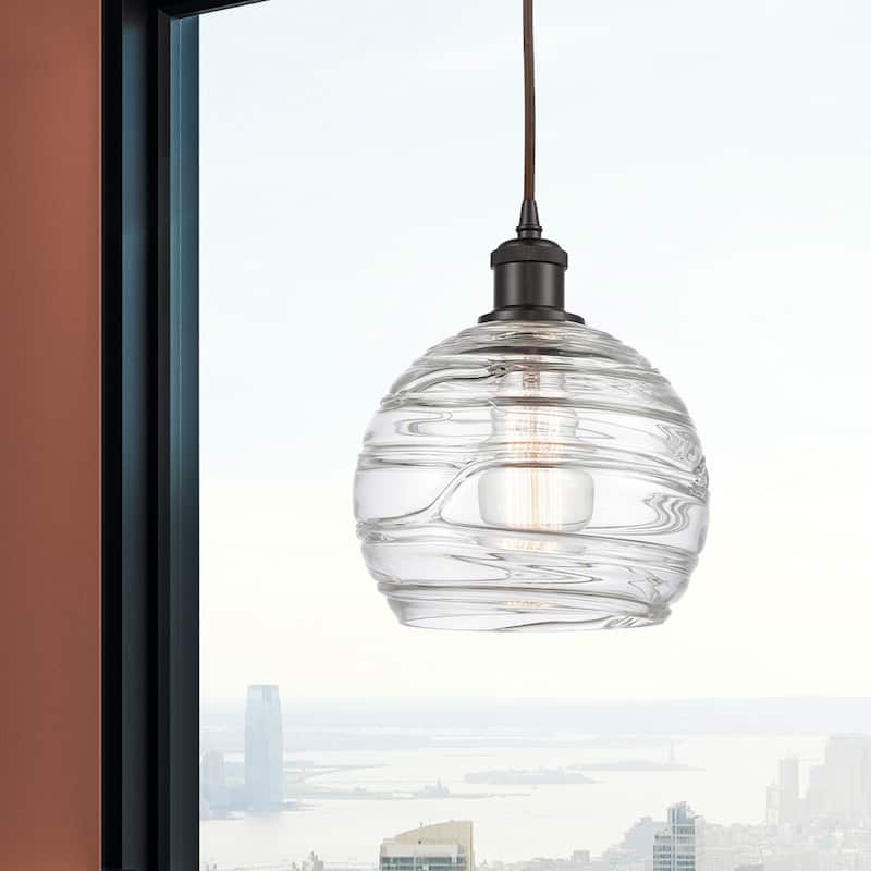 Innovations Lighting Ballston Athens Deco Swirl - 1 Light 8" Cord Hung Mini Pendant