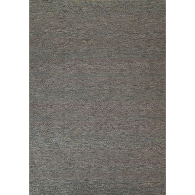 Contemporary Gabbeh Indian Area Rug Hand-Knotted Wool Carpet - 9'0" X 12'2"