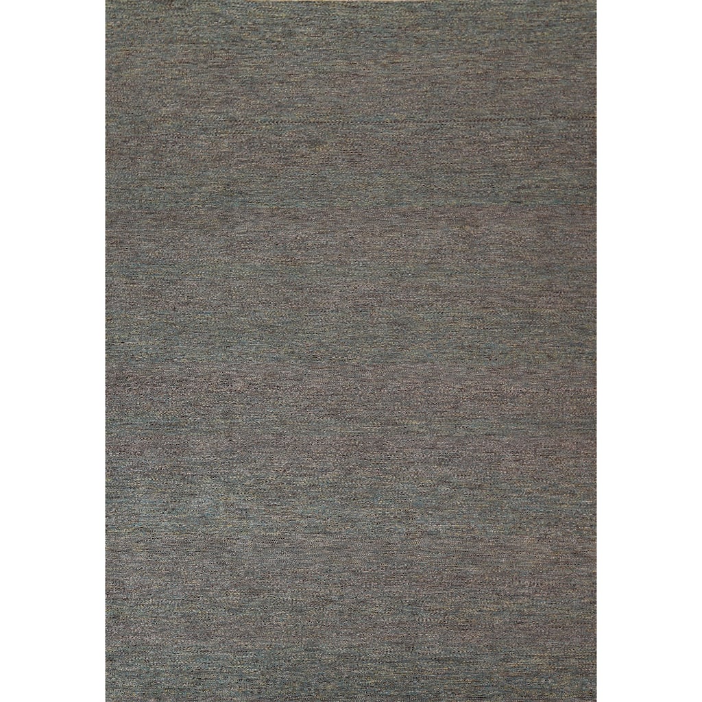 Contemporary Gabbeh Indian Area Rug Hand-Knotted Wool Carpet - 9'0" X 12'2"