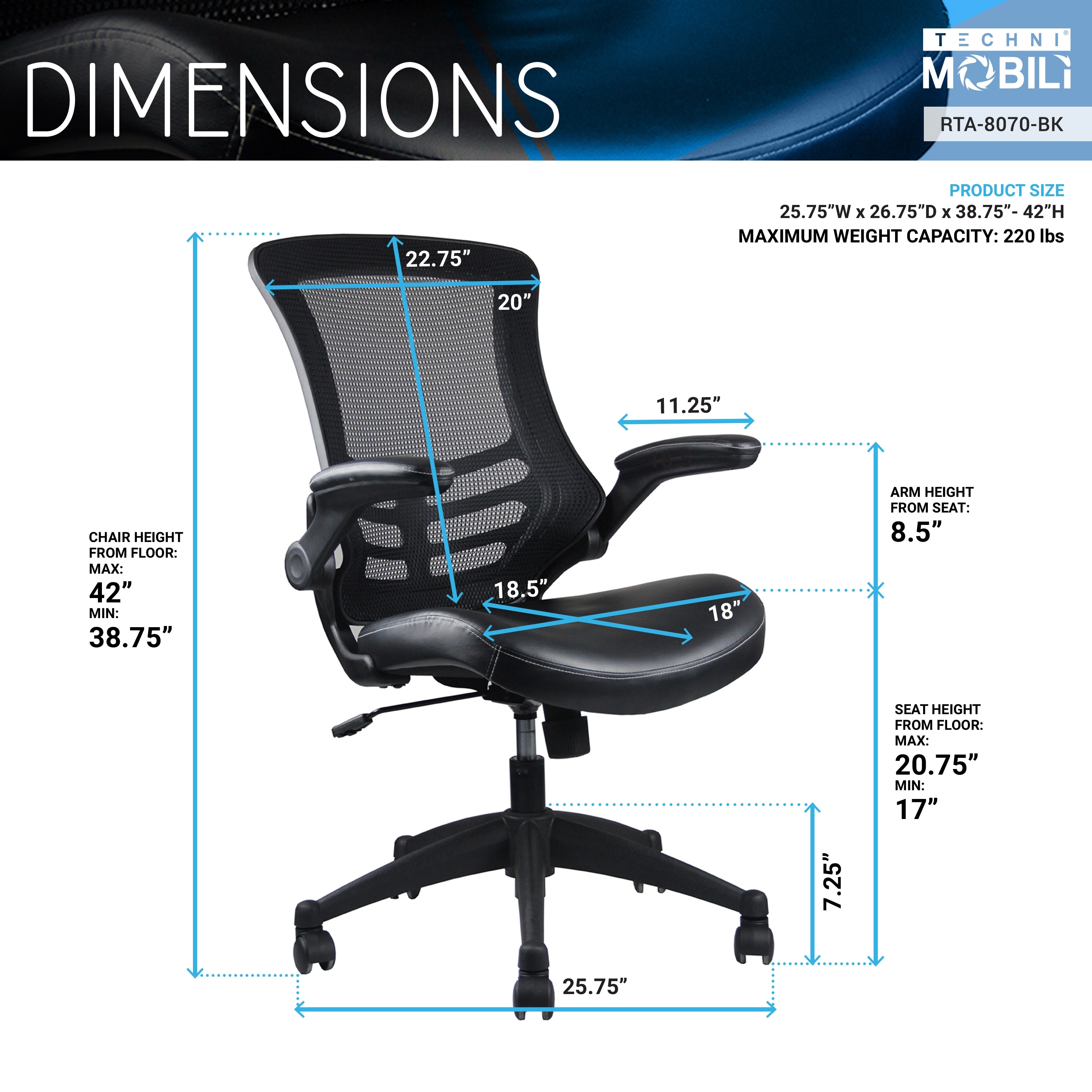 Aeron chair hot sale seat height