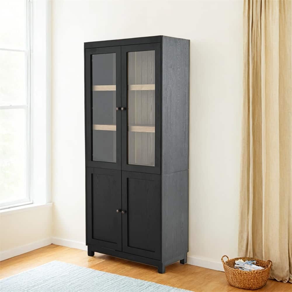 74.5'' Tall Display Cabinet w/Glass Doors,China Cabinet,Curio Cabinet