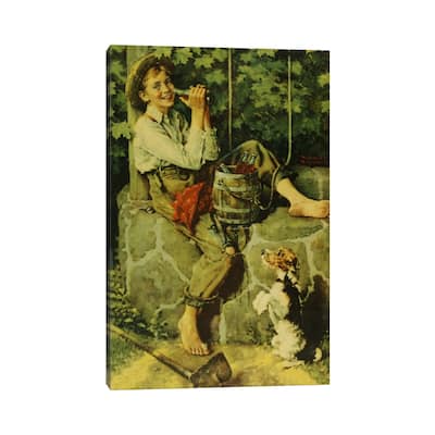 iCanvas "Fresh from the Well" by Norman Rockwell Canvas Print