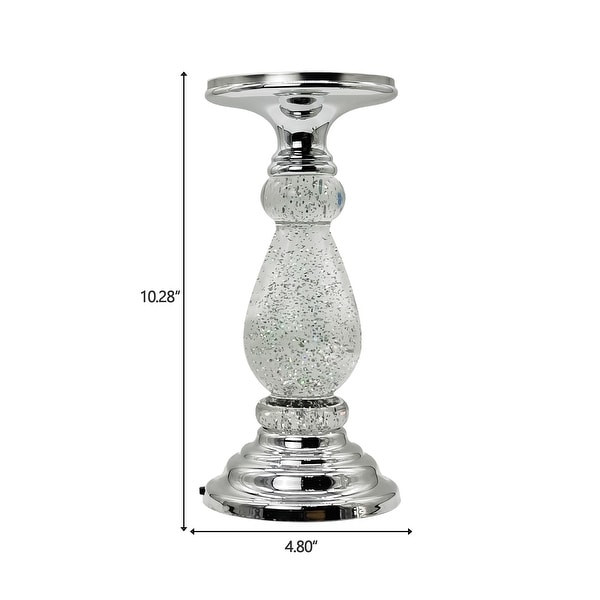 Bath & body works silver swirling glitter light up pedestal candle holder new arrivals