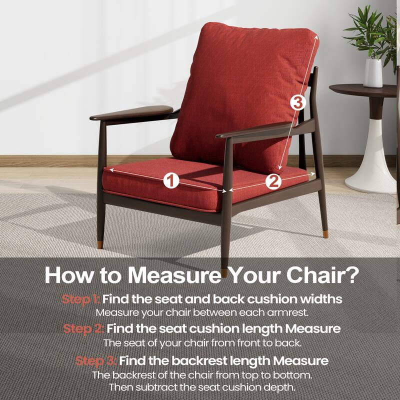 22 x 21 in Outdoor Patio Deep Seat Cushions Set Water Resistant