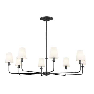 Kichler Lighting Pallas 8-Light Black Chandelier - 42.75 in