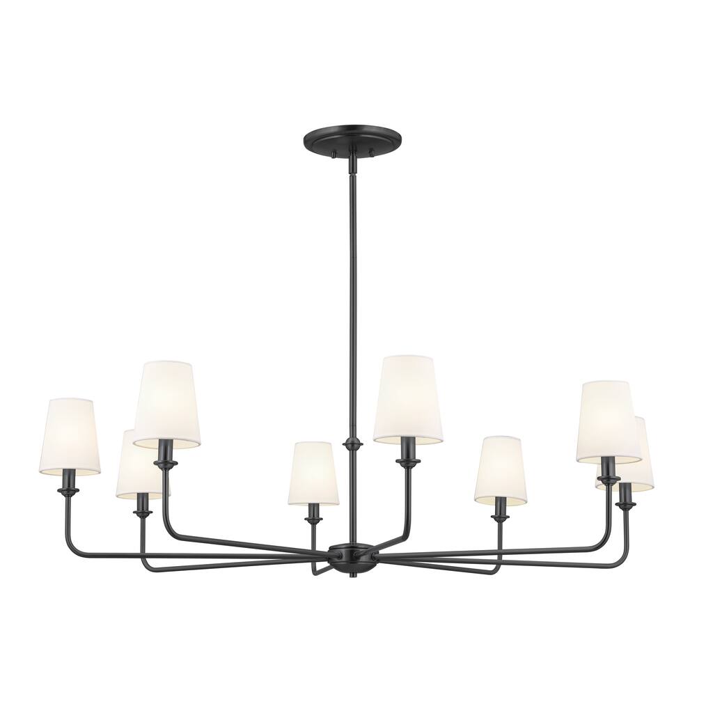 Kichler Lighting Pallas 8-Light Black Chandelier - 42.75 in