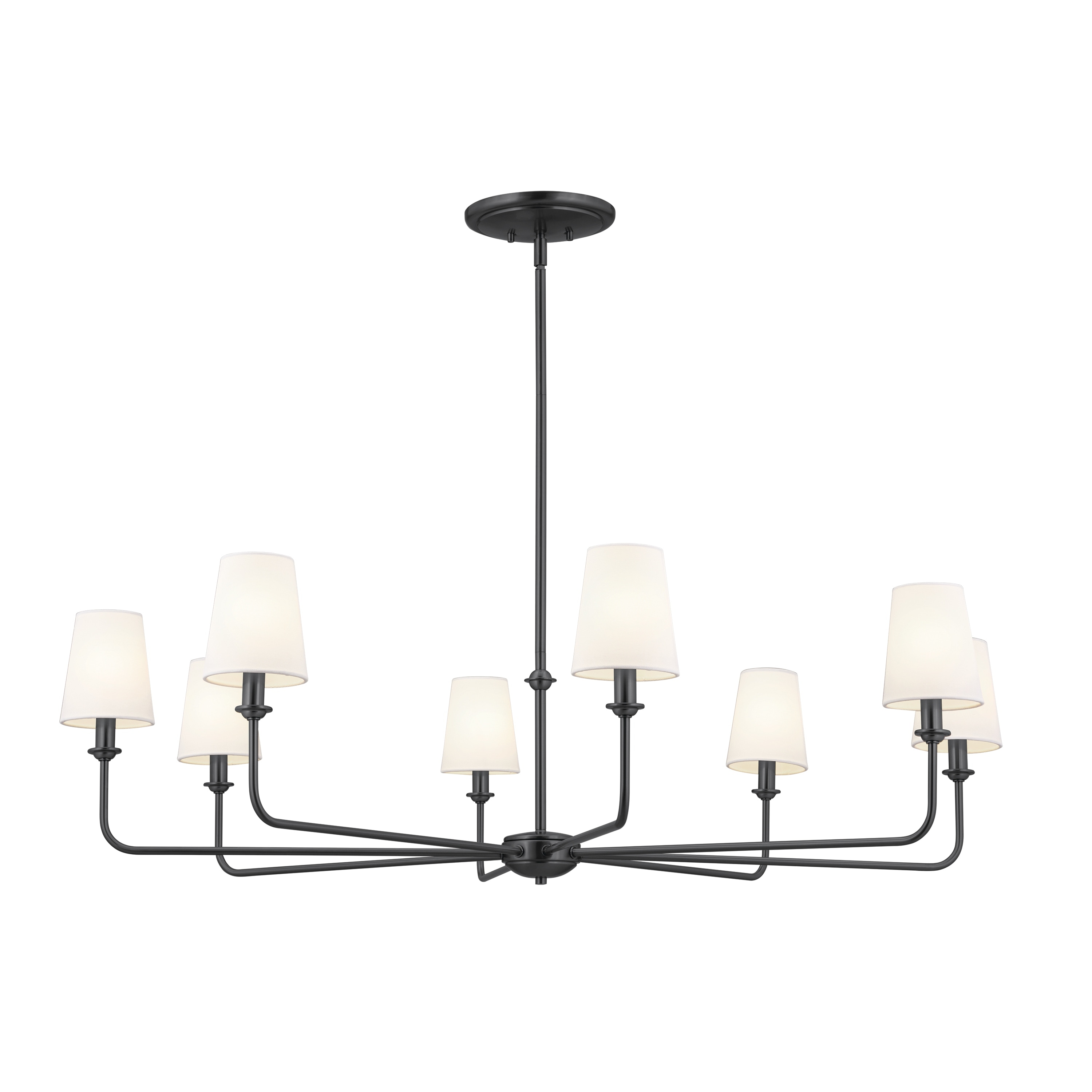 Kichler Lighting Pallas 8-Light Black Chandelier - 42.75 in