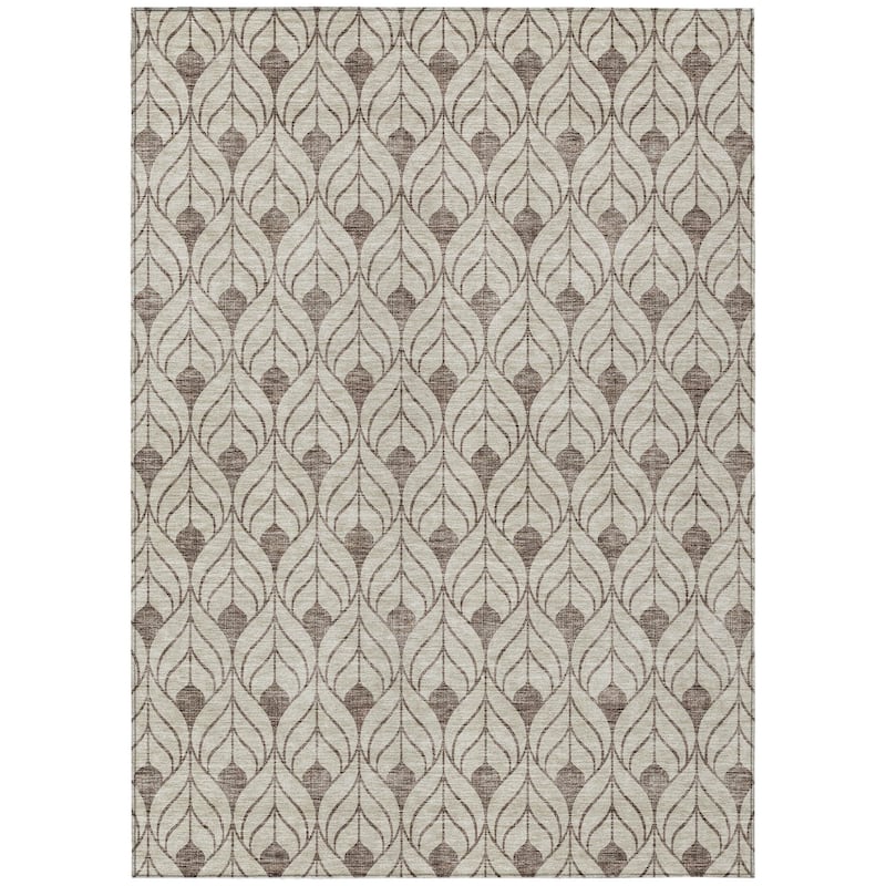HomeRoots Geometric Transitional Rectangle Outdoor Rug