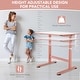 preview thumbnail 11 of 15, Costway 32 x 24inch Kids Desk Height Adjustable Table with Hand Crank - 35.5'' x 24'' x 21''-30''