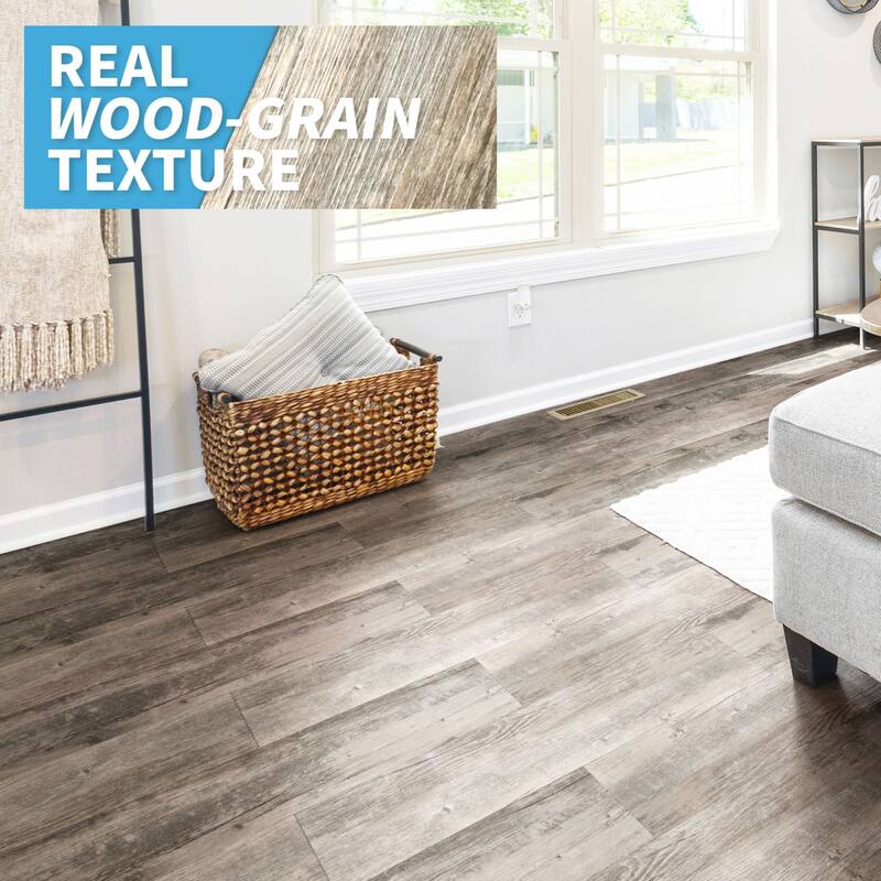 Art3d 36-Pack Peel and Stick Vinyl Floor Tiles Wood Look Planks,54sq.ft