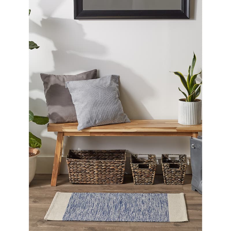 DII Stone Dobby Stripe Hand-Loomed Rug 2ft 6inx6 Ft - 36.0 In. L X 24.0 In. W X 0.2 In. H