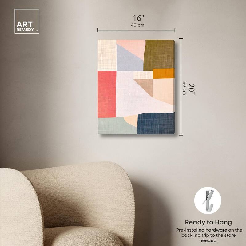 Planar Patchwork II Canvas by Art Remedy, Gallery Wrapped