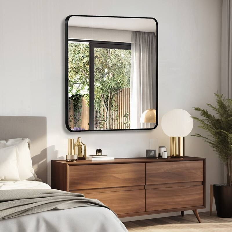 Metal Framed Round Bathrrom Mirror