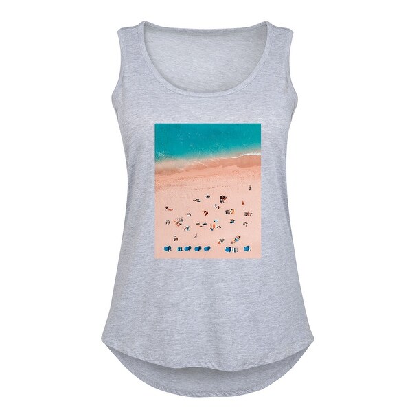 Shop Aerial View Beach Ladies Plus Size Tank Ships To Canada