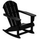 preview thumbnail 58 of 85, POLYTRENDS Laguna Adirondack Eco-Friendly Poly All-weather Outdoor Rocking Chair Black