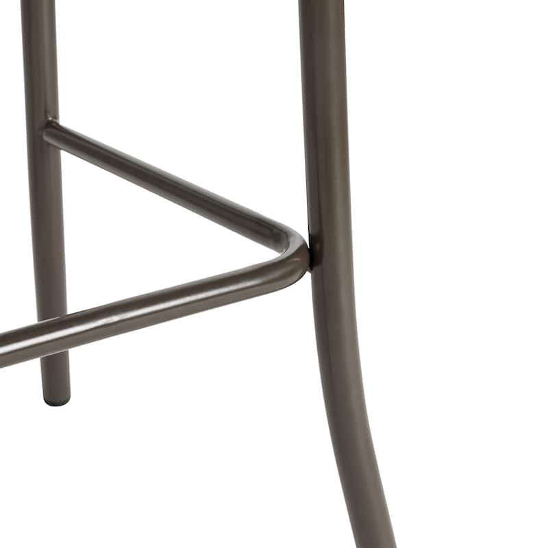 Glitzhome Industrial Modern Adjustable Bar Table Rustic Steel 3-Piece Pub Sets