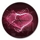 preview thumbnail 2 of 8, Designart 'Happy Valentine's Day' Oversized Modern Wall CLock